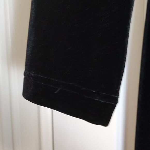 Vintage K C Spencer Mandarin Collar Velvet Maxi Dress Size 12 - Picture 6 of 11